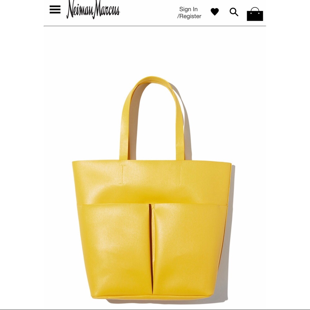Neiman Marcus yellow tote bag